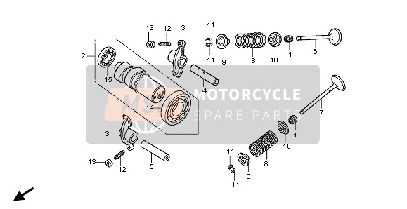 Honda SH125R 2008 Arbre À Cames & Soupape pour un 2008 Honda SH125R